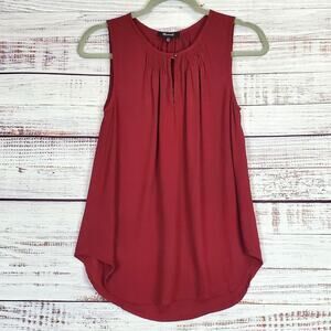 Madewell Wine Lagenlook Sleeveless Tunic Top Boho Oversized XXS Flowy Minimalist